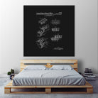 Toy Building Brick Patent - Black by Finlay McNevin on GIANT ART - black typography