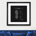 Baseball Cleat Patent - Black by Finlay McNevin on GIANT ART - black typography