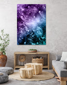 Purple Teal Galaxy Nebula Dream #4 #decor #art by Anita & Bella Jantz on GIANT ART - fuchsia photo illustration