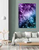 Purple Teal Galaxy Nebula Dream #4 #decor #art by Anita & Bella Jantz on GIANT ART - fuchsia photo illustration