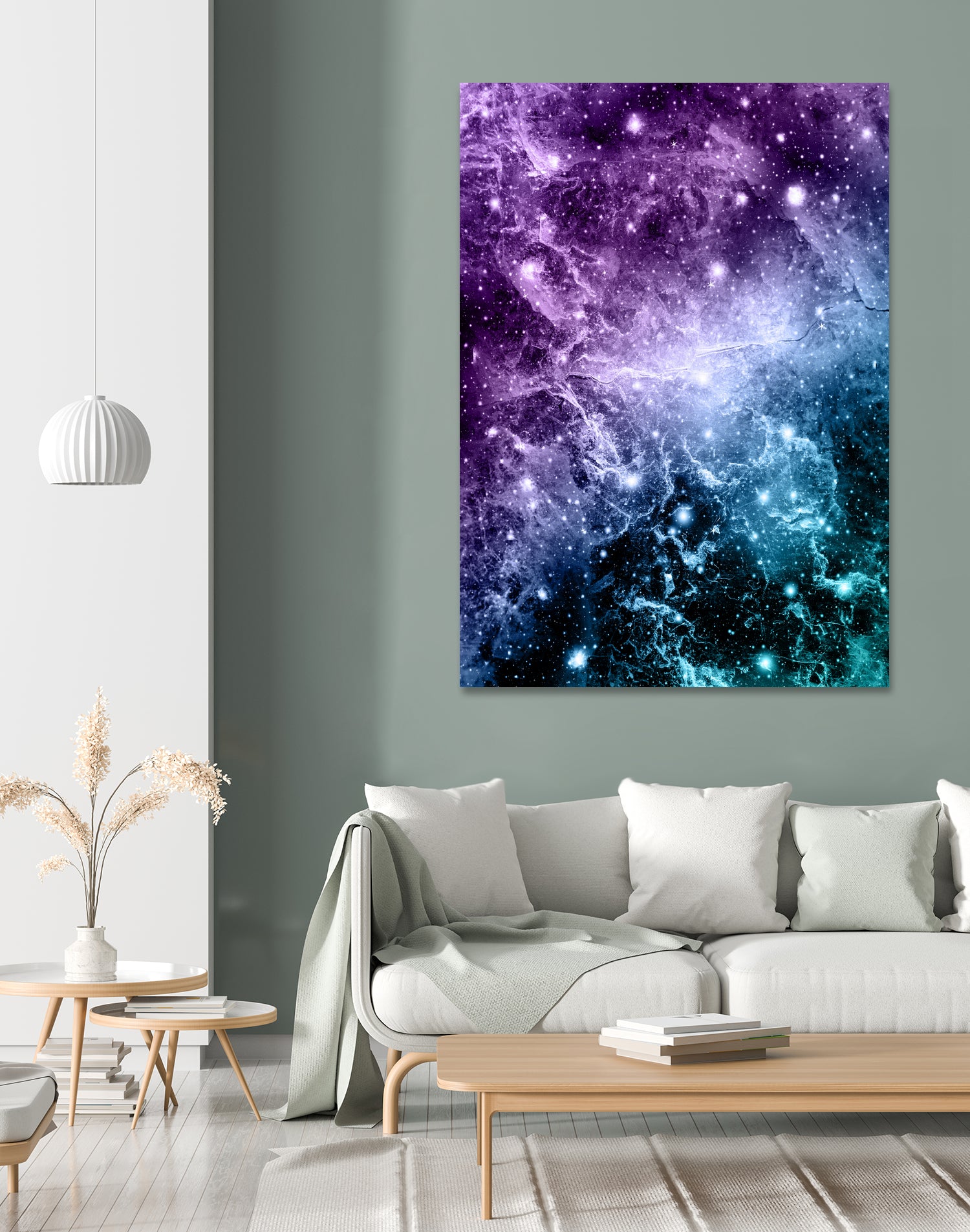 Purple Teal Galaxy Nebula Dream #4 #decor #art by Anita & Bella Jantz on GIANT ART - fuchsia photo illustration