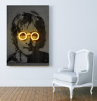 John Lennon by Octavian Mihai Mielu on GIANT ART - yellow photo manipulation