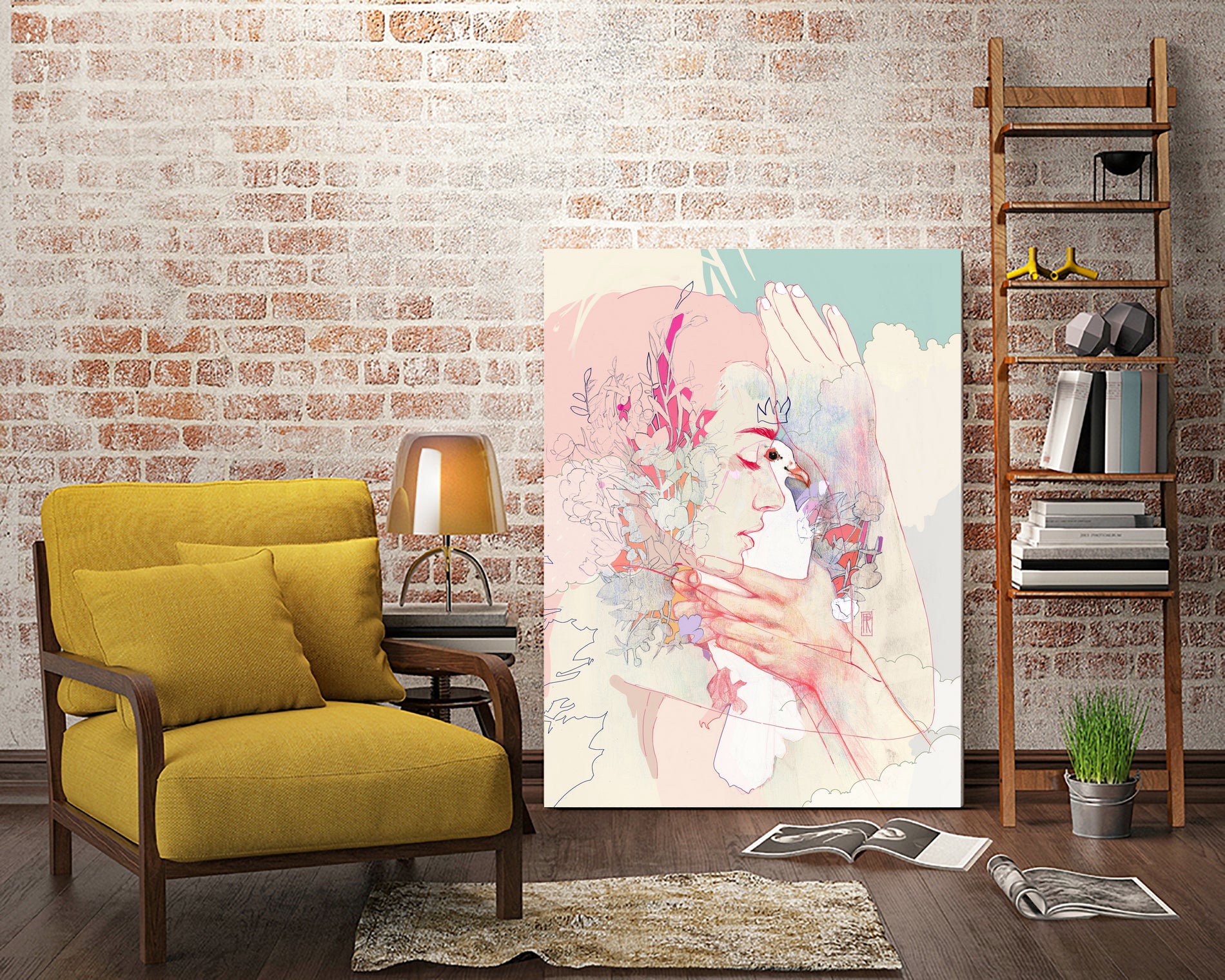 Peace by Dmitriy Pogorelov on GIANT ART - pink digital drawing