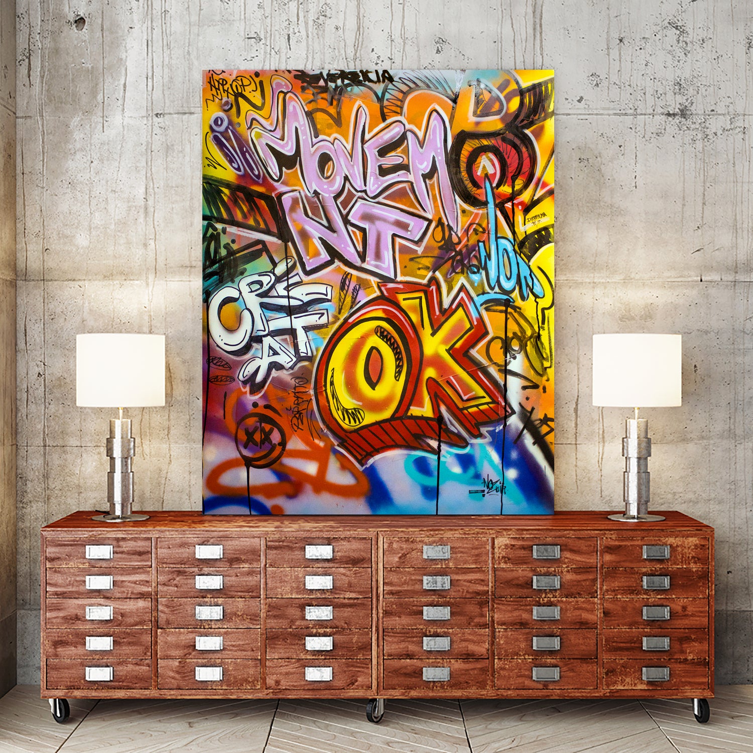 OK by Nozvvu vvu on GIANT ART - white typography