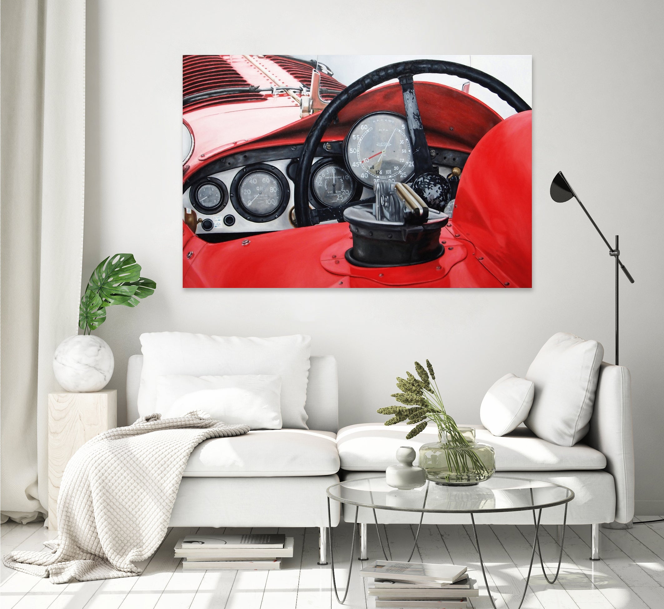 Old Racing Red Car by João Bello on GIANT ART - red mixed media