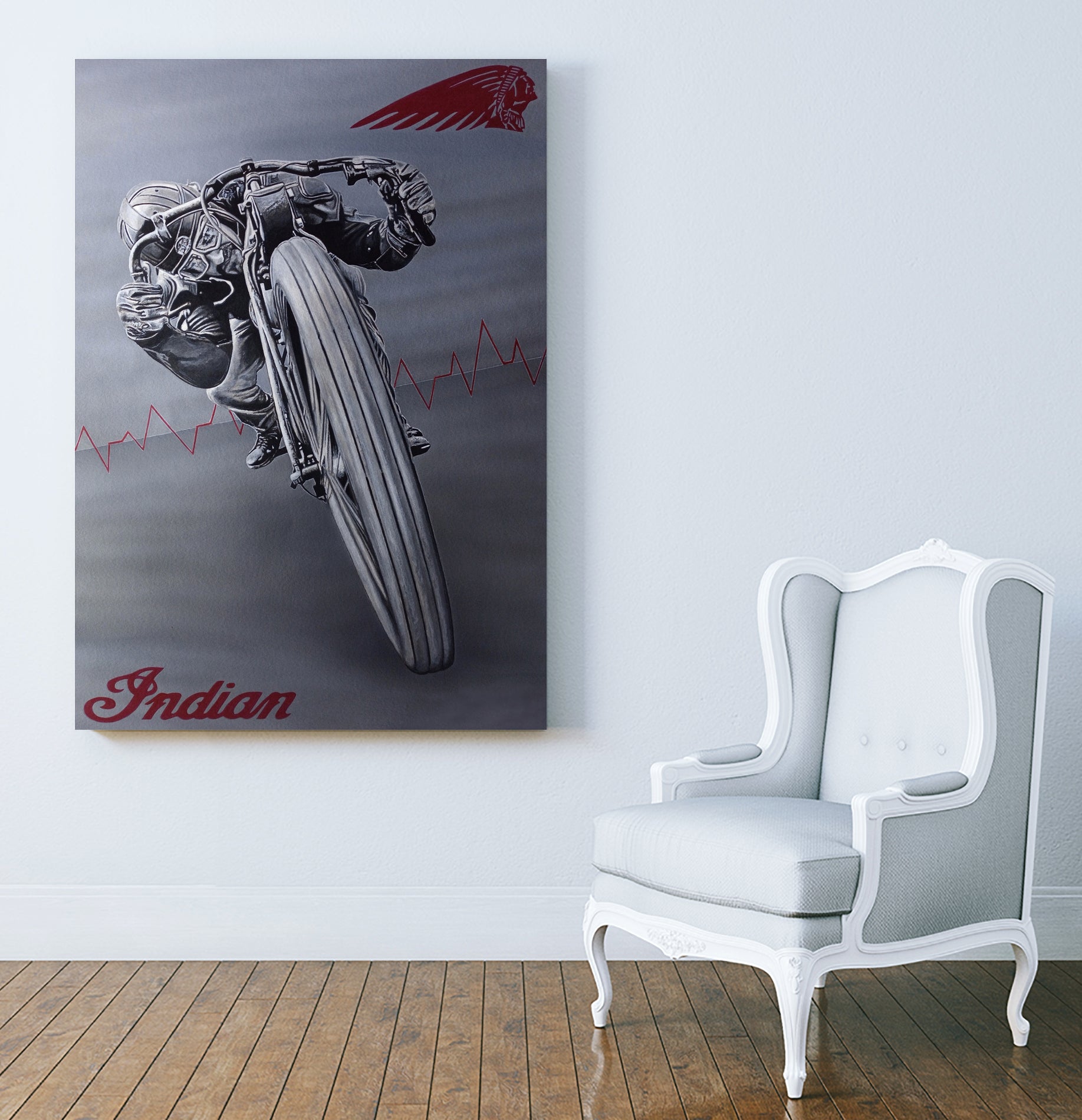 Indian by João Bello on GIANT ART - gray mixed media