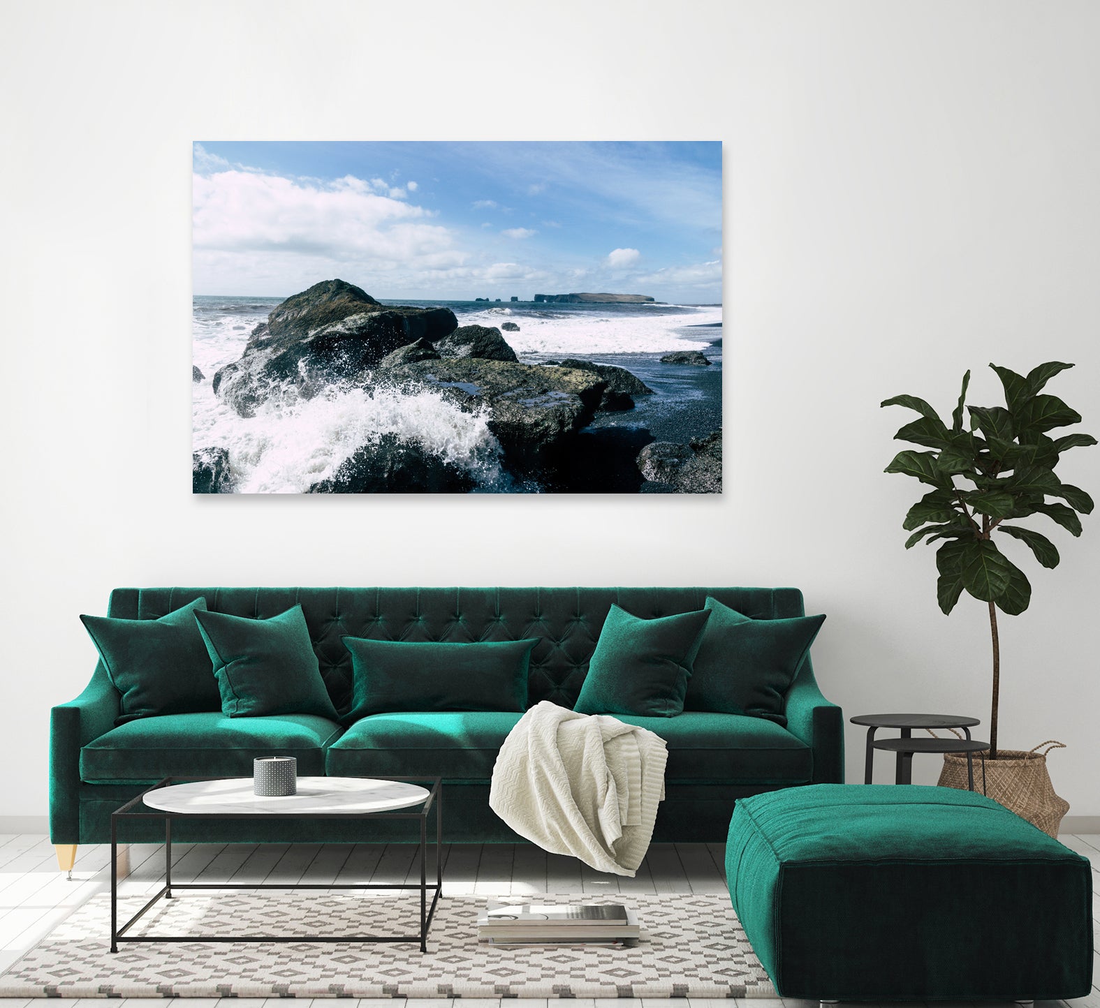 Crash Into Me by Alex Tonetti on GIANT ART - blue photo illustration