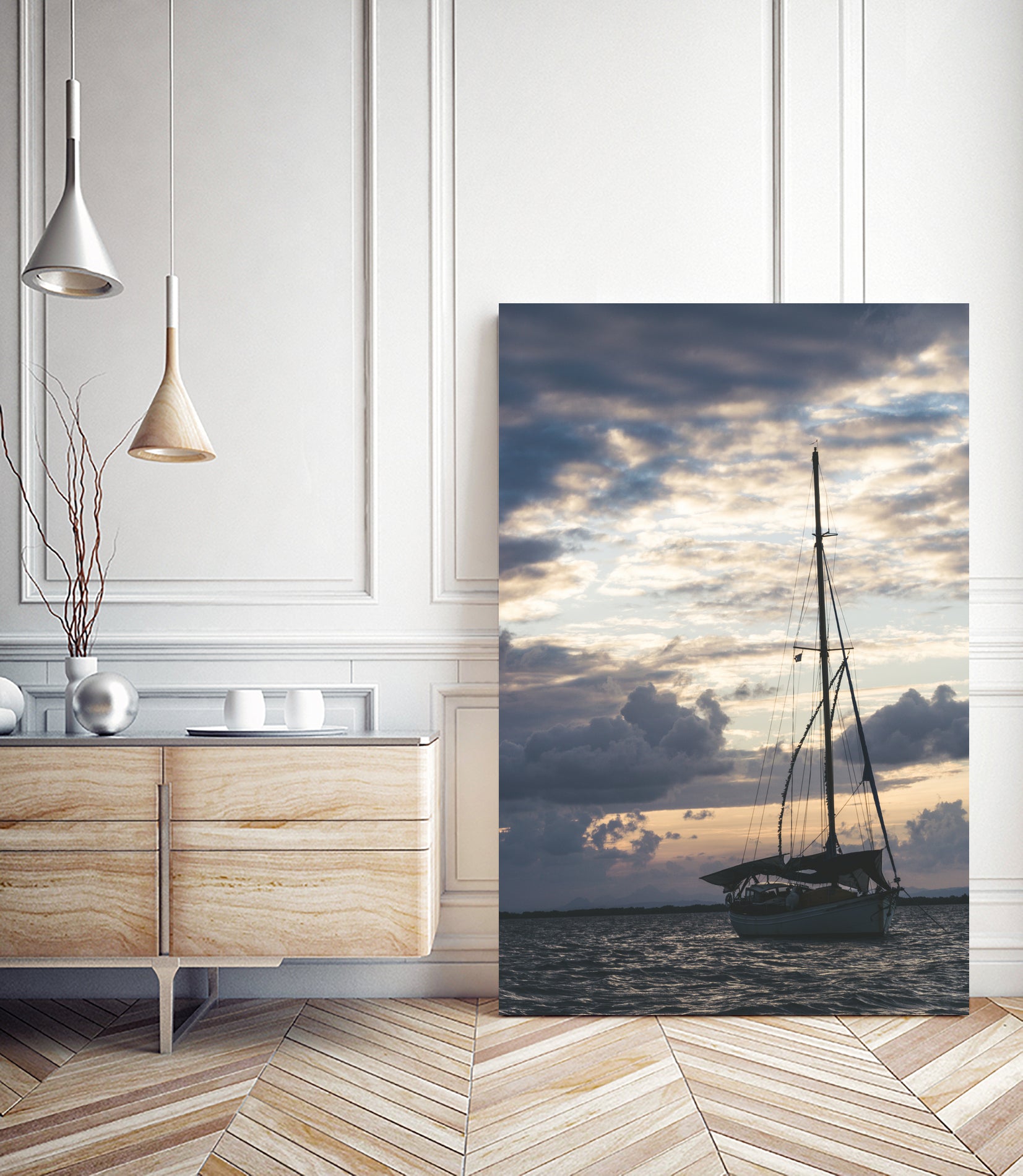 Ship Silhouette by Alex Tonetti on GIANT ART - blue photo illustration