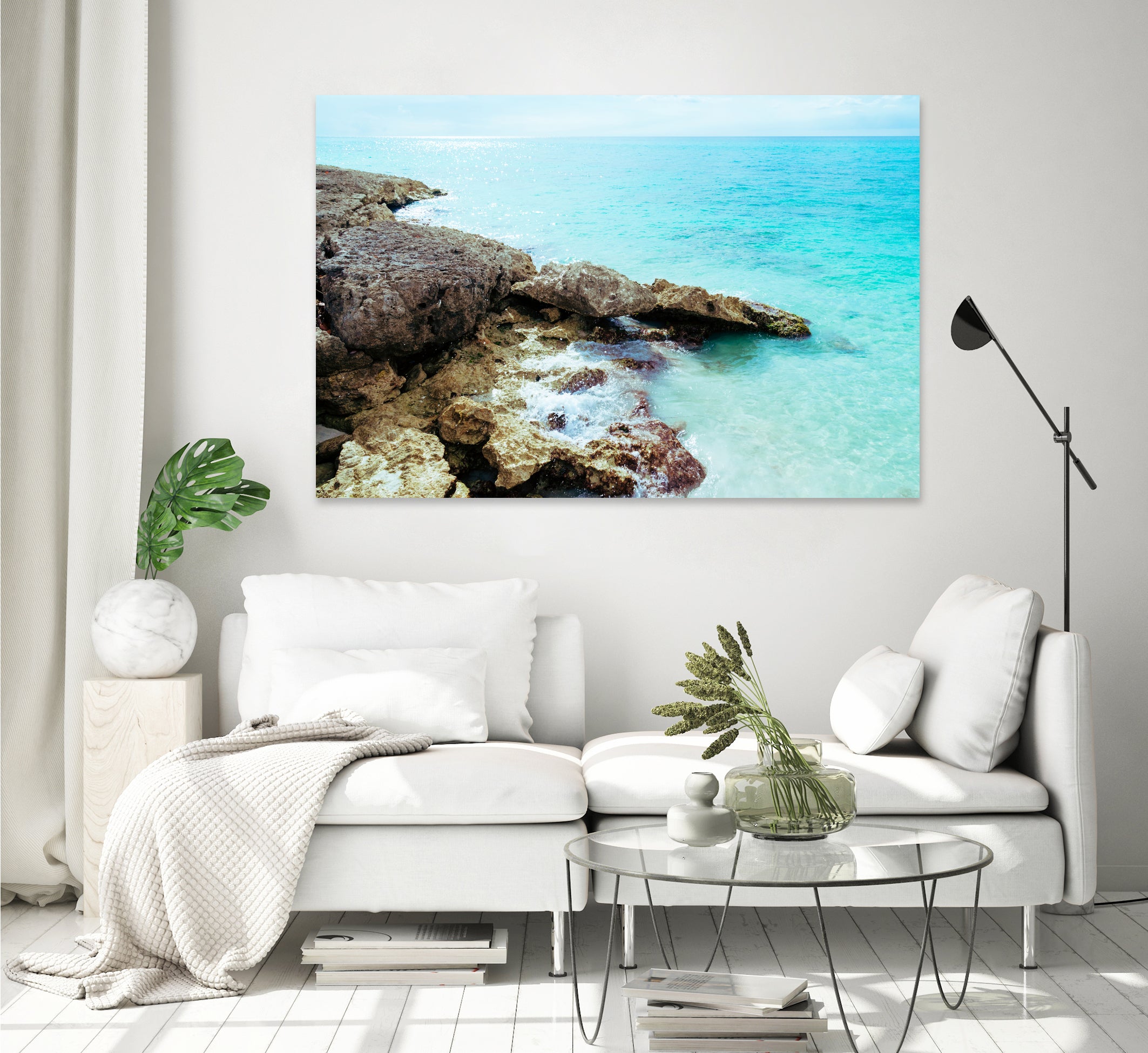 Crashing Waves by Alex Tonetti on GIANT ART - blue photo illustration