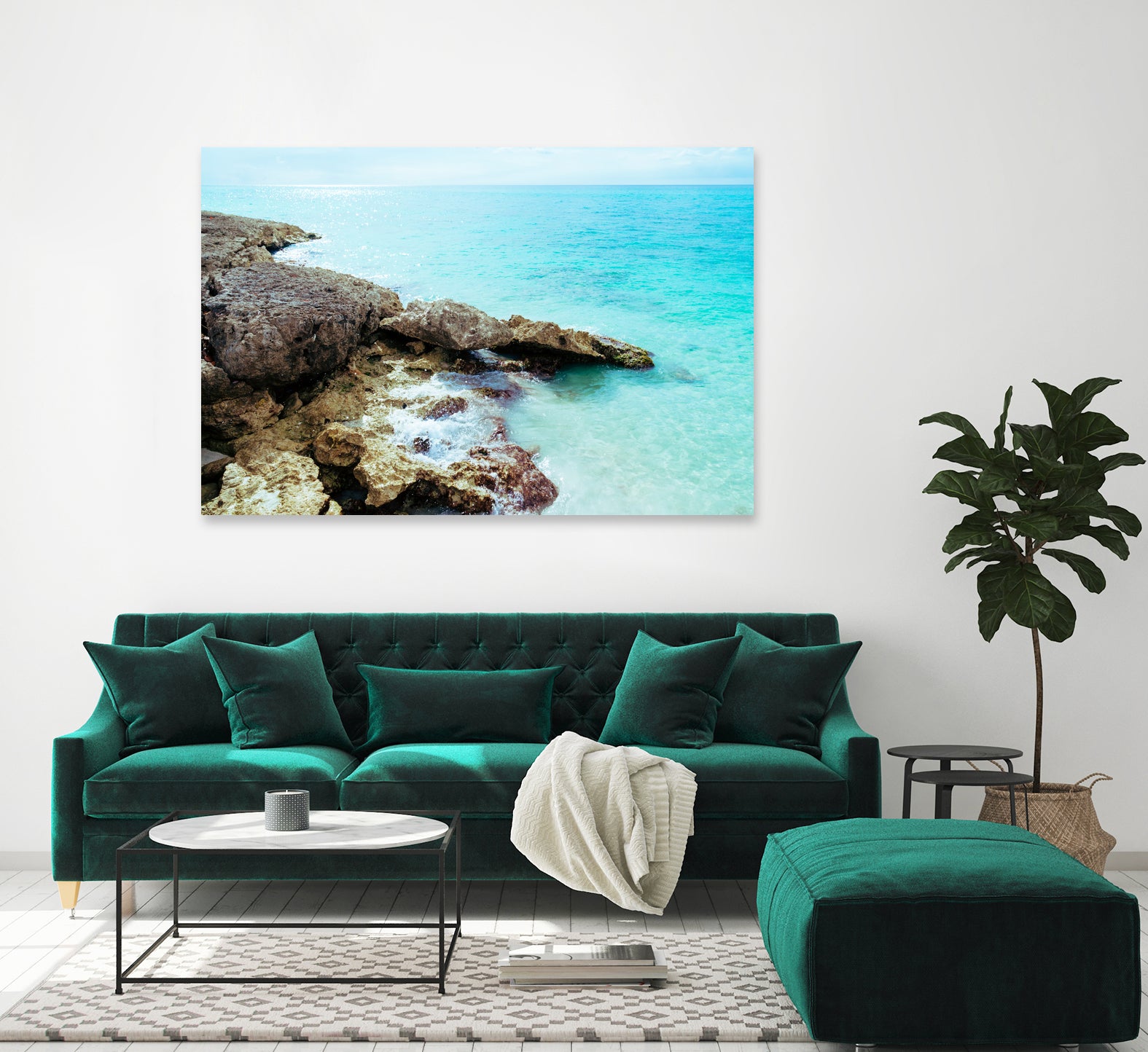 Crashing Waves by Alex Tonetti on GIANT ART - blue photo illustration