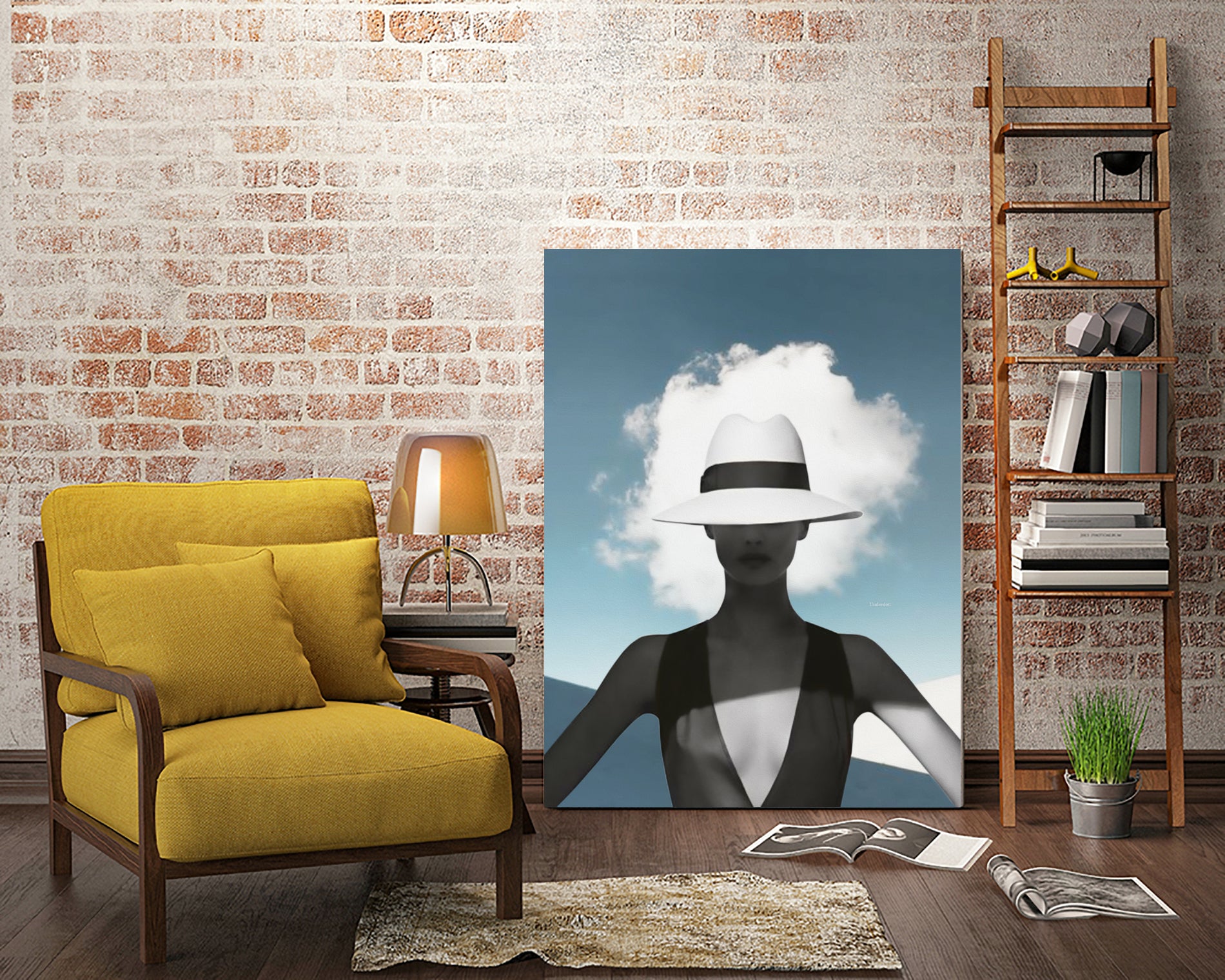Beauty and the cloud ... by Menelaos Trompoukis on GIANT ART - blue digital painting