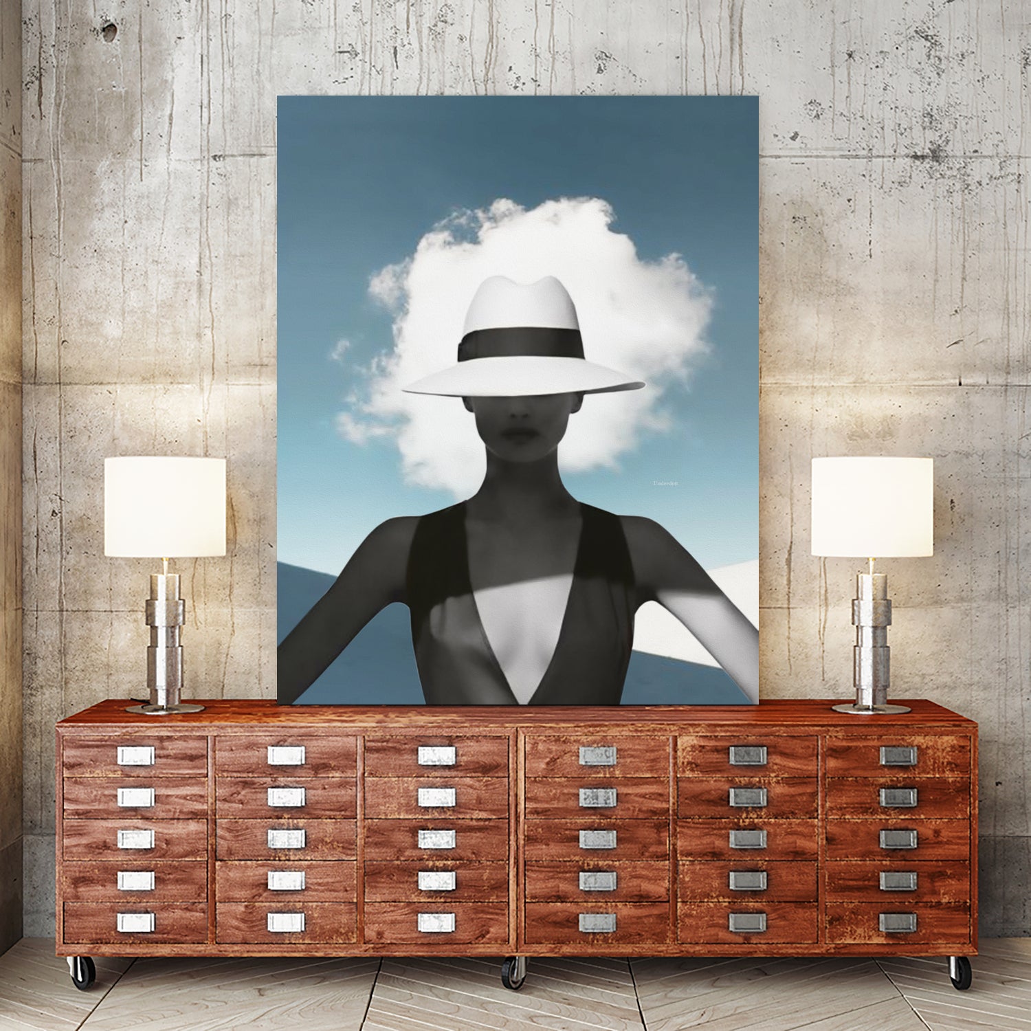 Beauty and the cloud ... by Menelaos Trompoukis on GIANT ART - blue digital painting