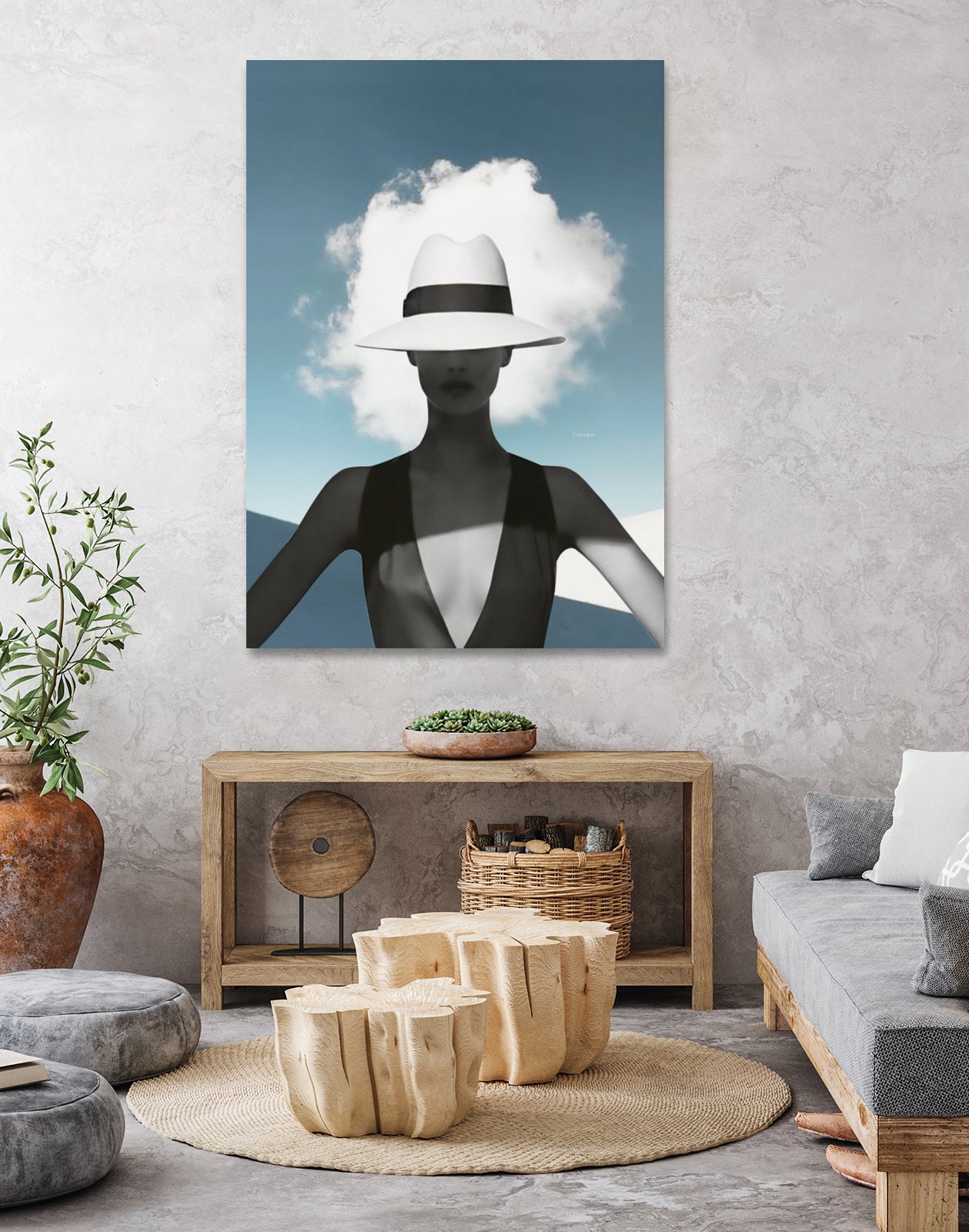 Beauty and the cloud ... by Menelaos Trompoukis on GIANT ART - blue digital painting