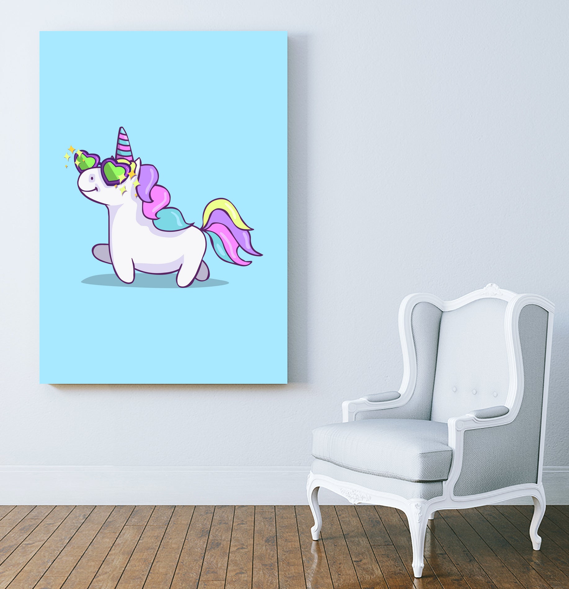 Fabulous Unicorn by Ana Villanueva on GIANT ART - blue character design