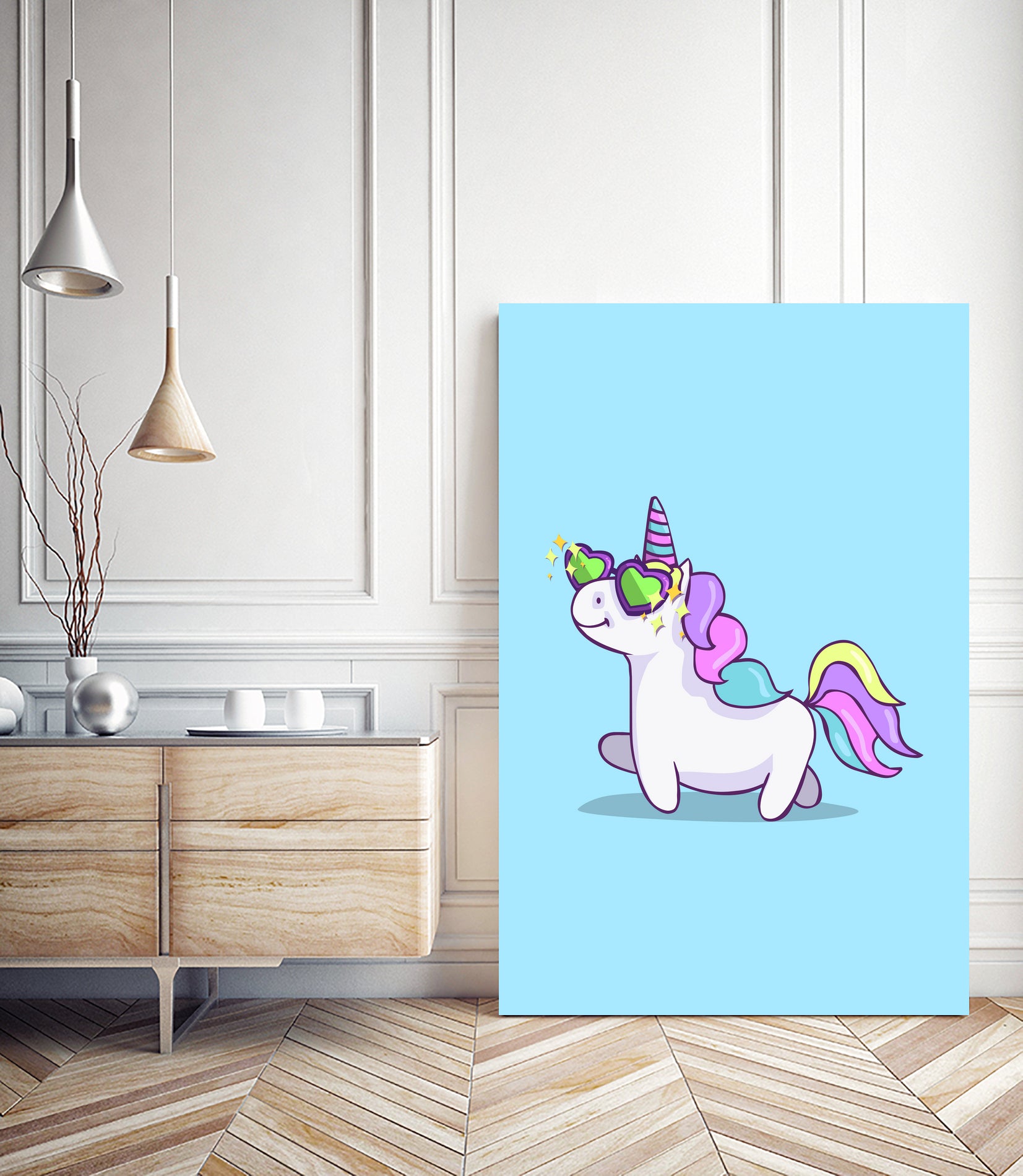 Fabulous Unicorn by Ana Villanueva on GIANT ART - blue character design