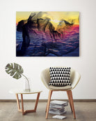 Cloud Faces by Abdennacer Jamal on GIANT ART - fuchsia photo manipulation