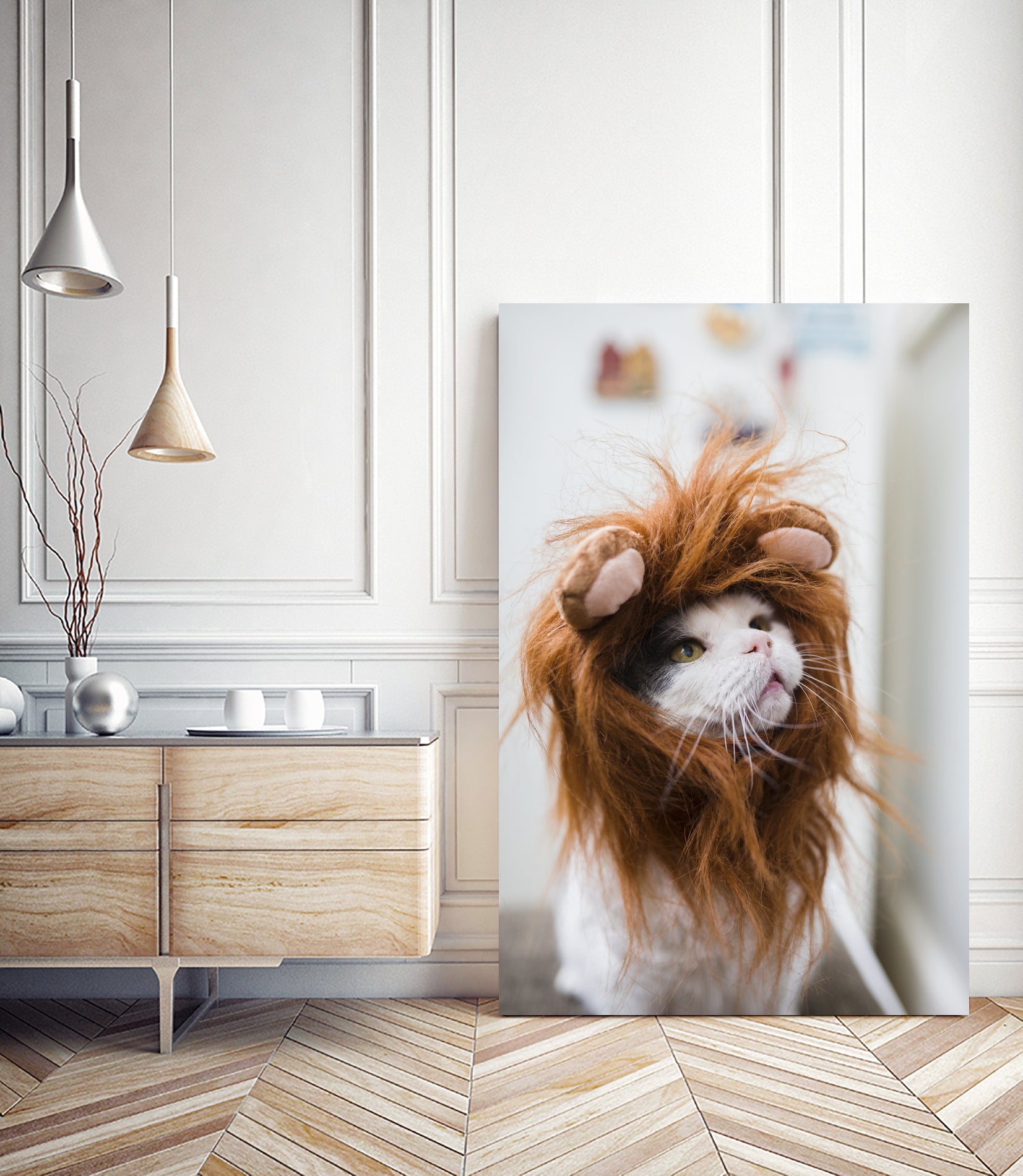 Cat lion by Jovana Rikalo on GIANT ART - orange photo manipulation
