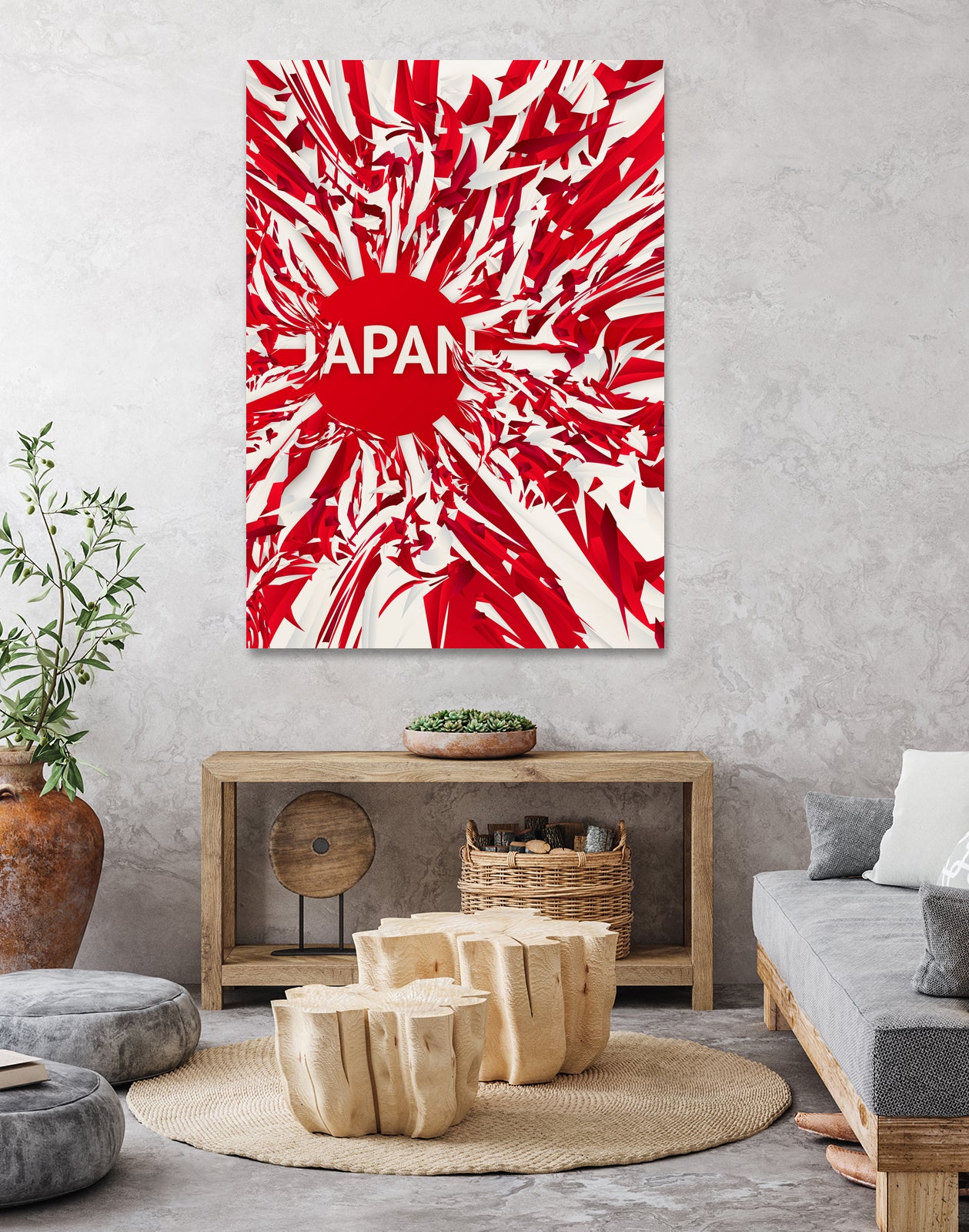 Japan by Danny Jardim on GIANT ART - red digital painting