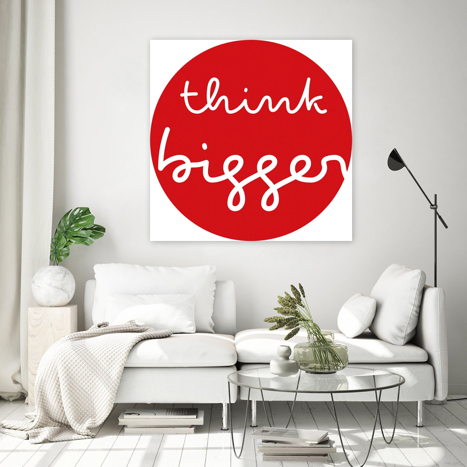 think bigger by Ralph Frankenberg on GIANT ART - red typography