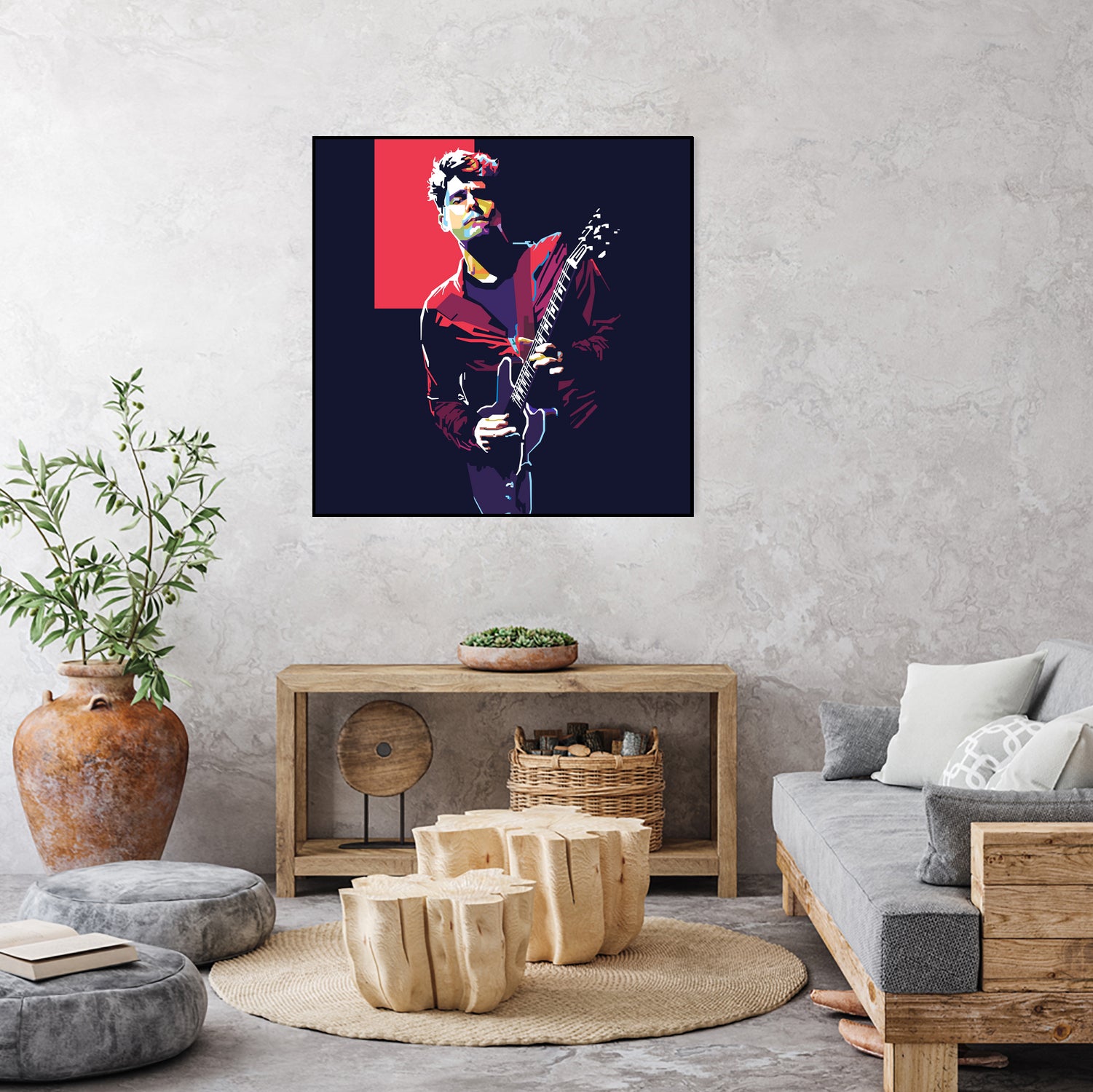 john mayer by fajar gunawan on GIANT ART - red photo illustration
