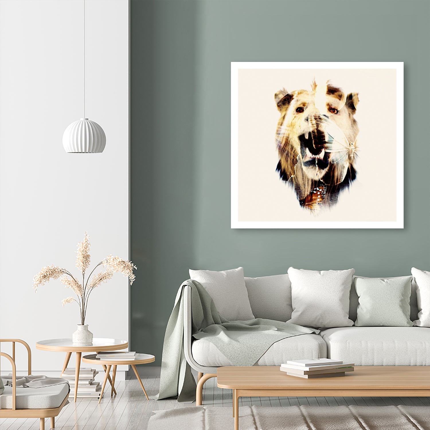 Butterfly Lion by Dan Mountford on GIANT ART - photo illustration