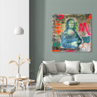Monalisa graffiti by TULIO ALMEIDA on GIANT ART - gray mixed media