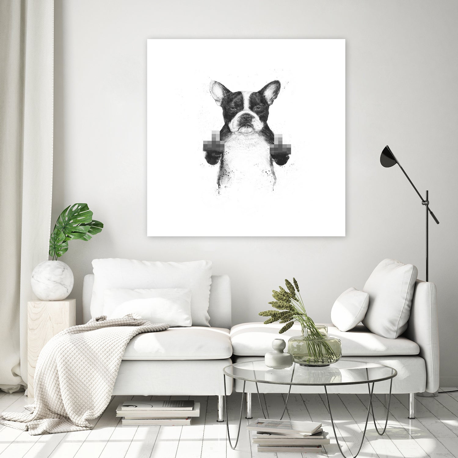 Censored dog by Solti Balázs on GIANT ART - white digital drawing