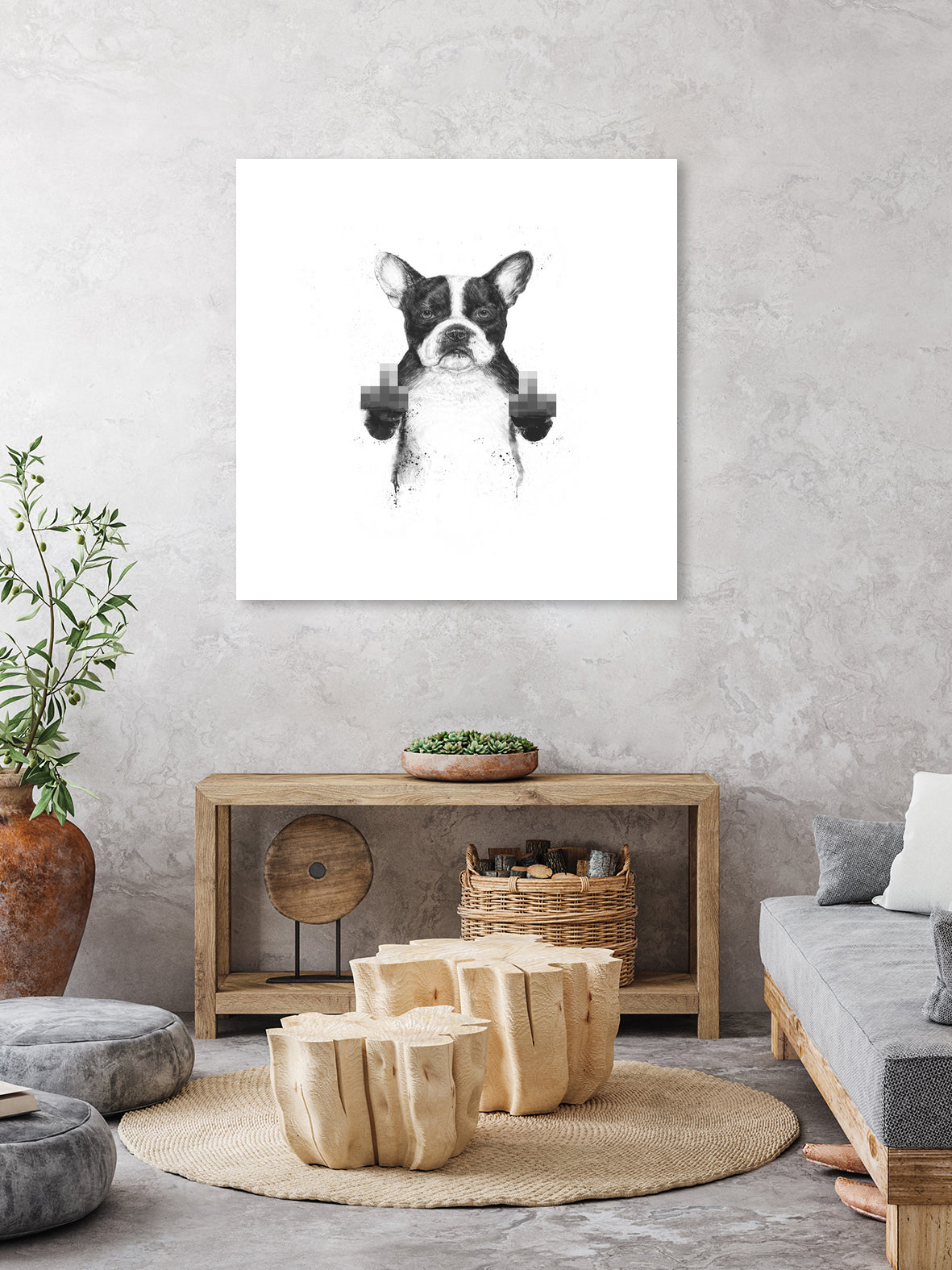 Censored dog by Solti Balázs on GIANT ART - white digital drawing