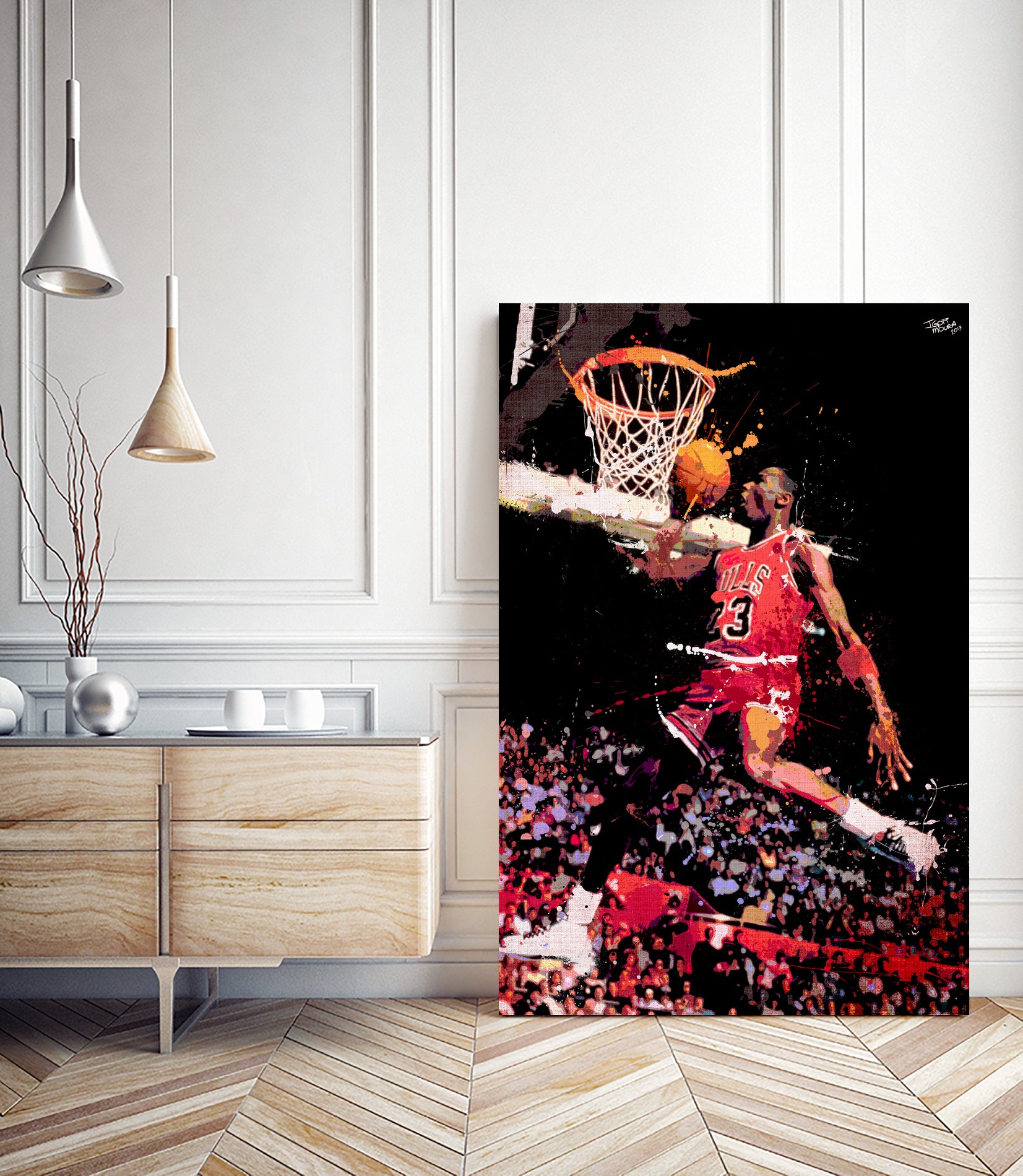 Michael Jordan by Igor Moura on GIANT ART - red digital painting