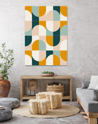 Bold Geo Tiles 01 by Daniela di Niro on GIANT ART - yellow vector illustration