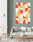 Bold Geo Tiles 02 by Daniela di Niro on GIANT ART - orange vector illustration