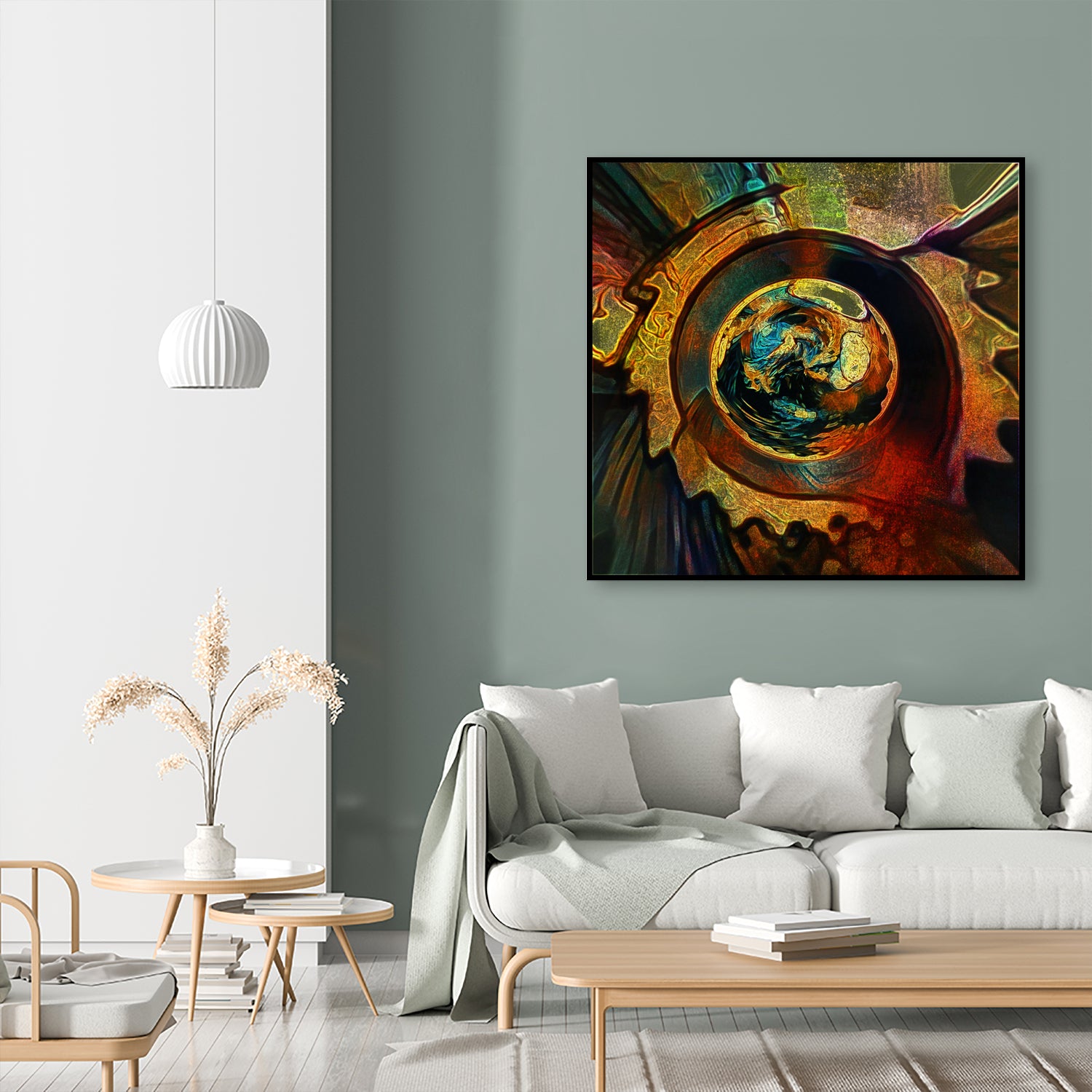 Solar Medallion by Sean Mullin on GIANT ART - yellow digital painting