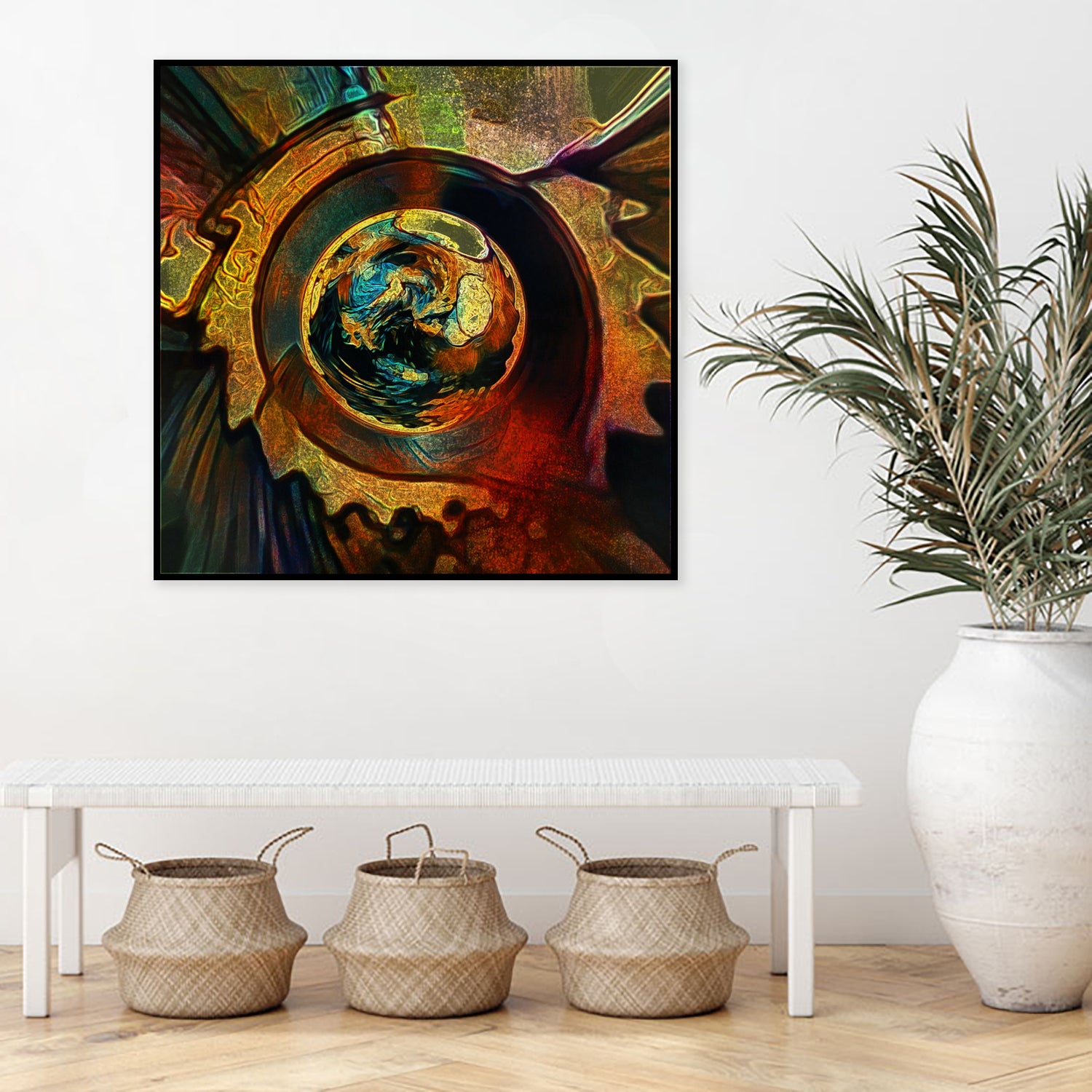 Solar Medallion by Sean Mullin on GIANT ART - yellow digital painting