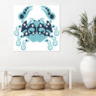 AMALFI CRAB WHITE by Thomas Fernez on GIANT ART - blue character design