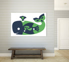 AMALFI WHALE GREEN by Thomas Fernez on GIANT ART - green digital drawing