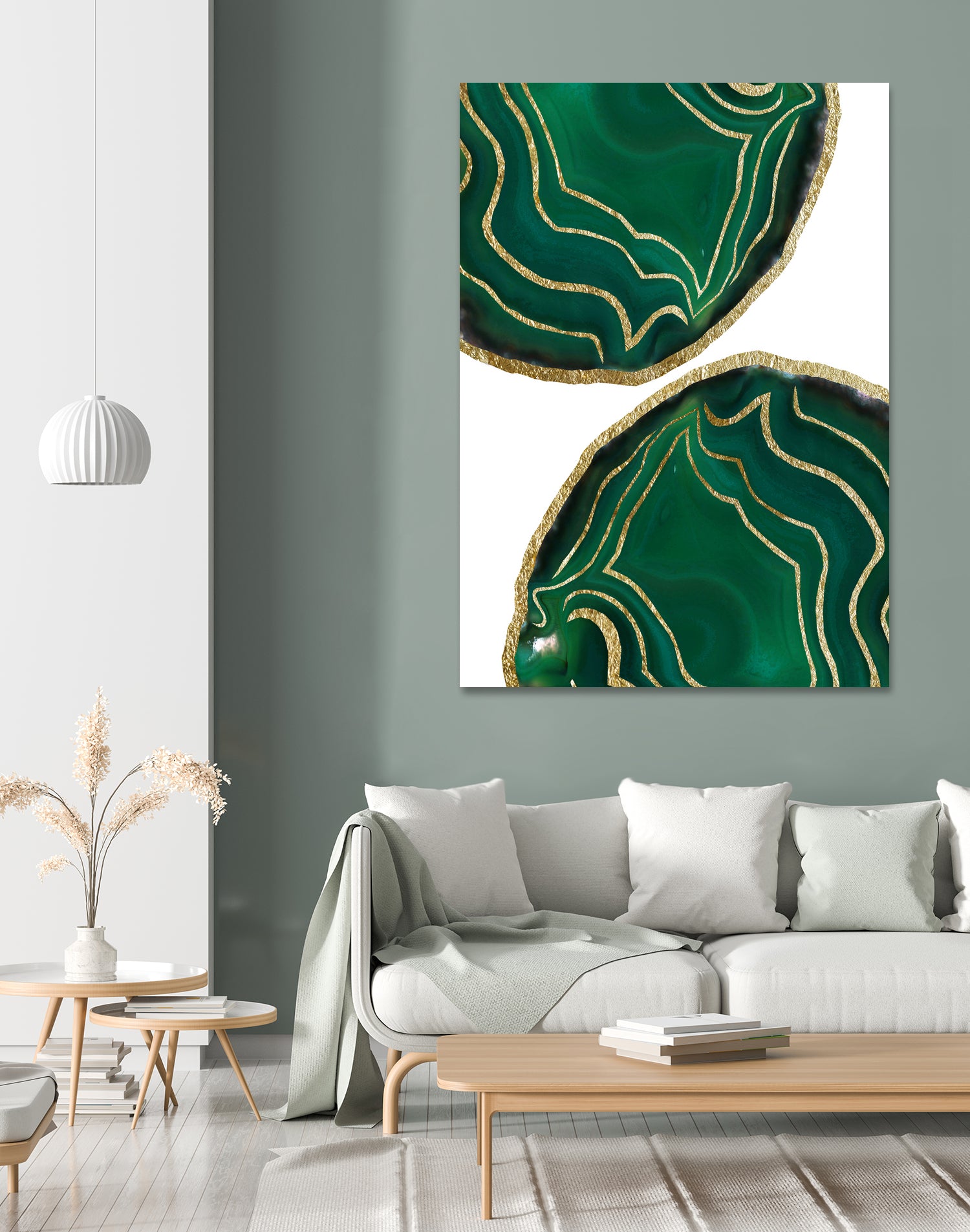 Emerald Agate Gold Glam #1 #gem #decor #art by Anita & Bella Jantz on GIANT ART - green photo illustration