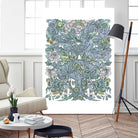 Floral delight by anne corr on GIANT ART - blue digital painting
