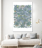 Floral delight by anne corr on GIANT ART - blue digital painting