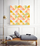 Retro Rainbow Fields #geometry #retro by Dominique Van Roey on GIANT ART - yellow digital drawing