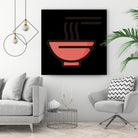 Ramen : Minimalistic icon series by Satoshi Kikyo on GIANT ART - red digital painting