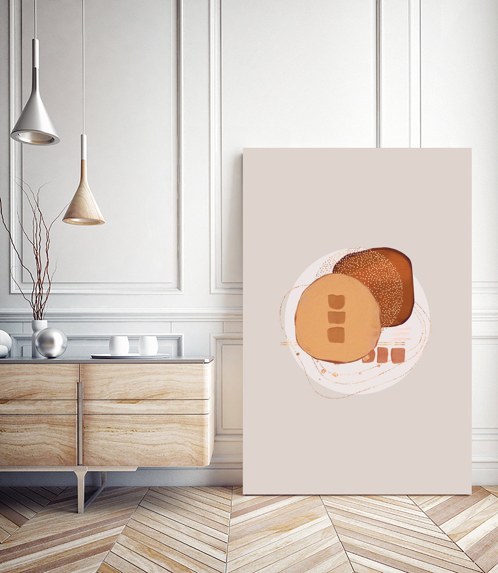 Abstract Paint Study 011 by Studio North on GIANT ART - brown digital painting