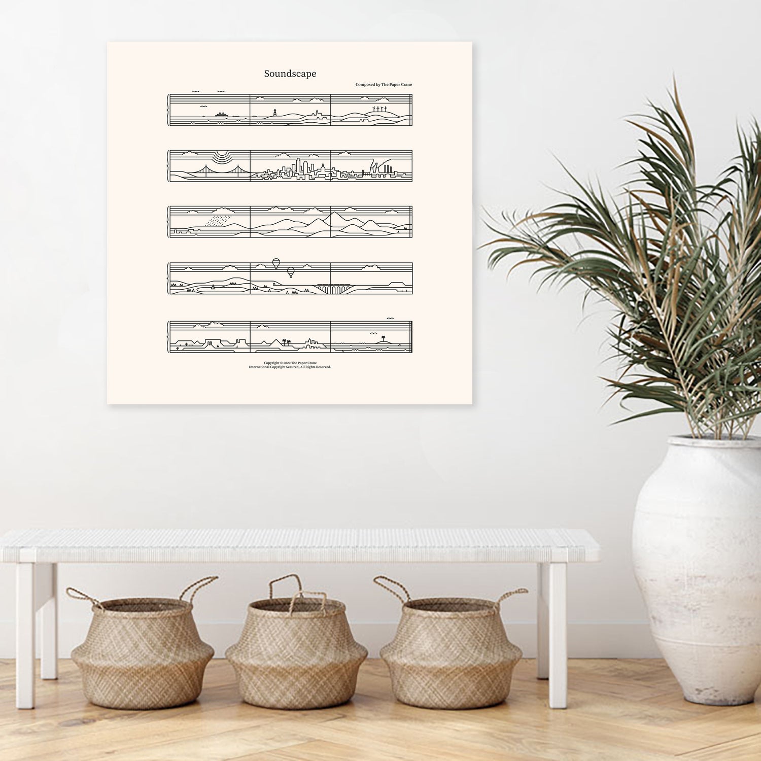 Soundscape by Rick Crane on GIANT ART - white vector illustration