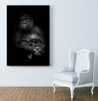 monkey mother by Michael Semenov on GIANT ART - black photo illustration