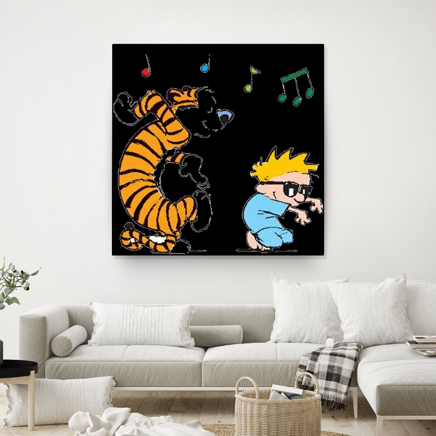 calvin and hobbes by alwan hatim on GIANT ART - white character design