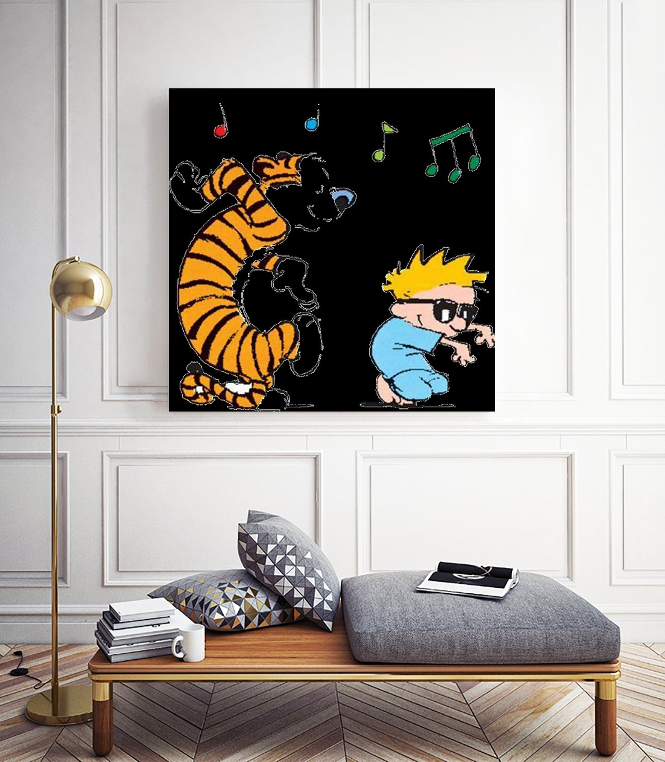 calvin and hobbes by alwan hatim on GIANT ART - white character design