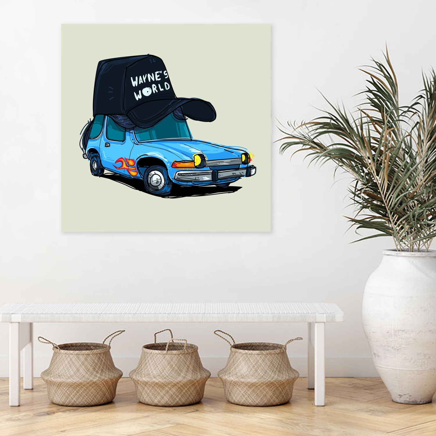 rideOrama wayne´s World by Camilo Suarez on GIANT ART - blue digital painting