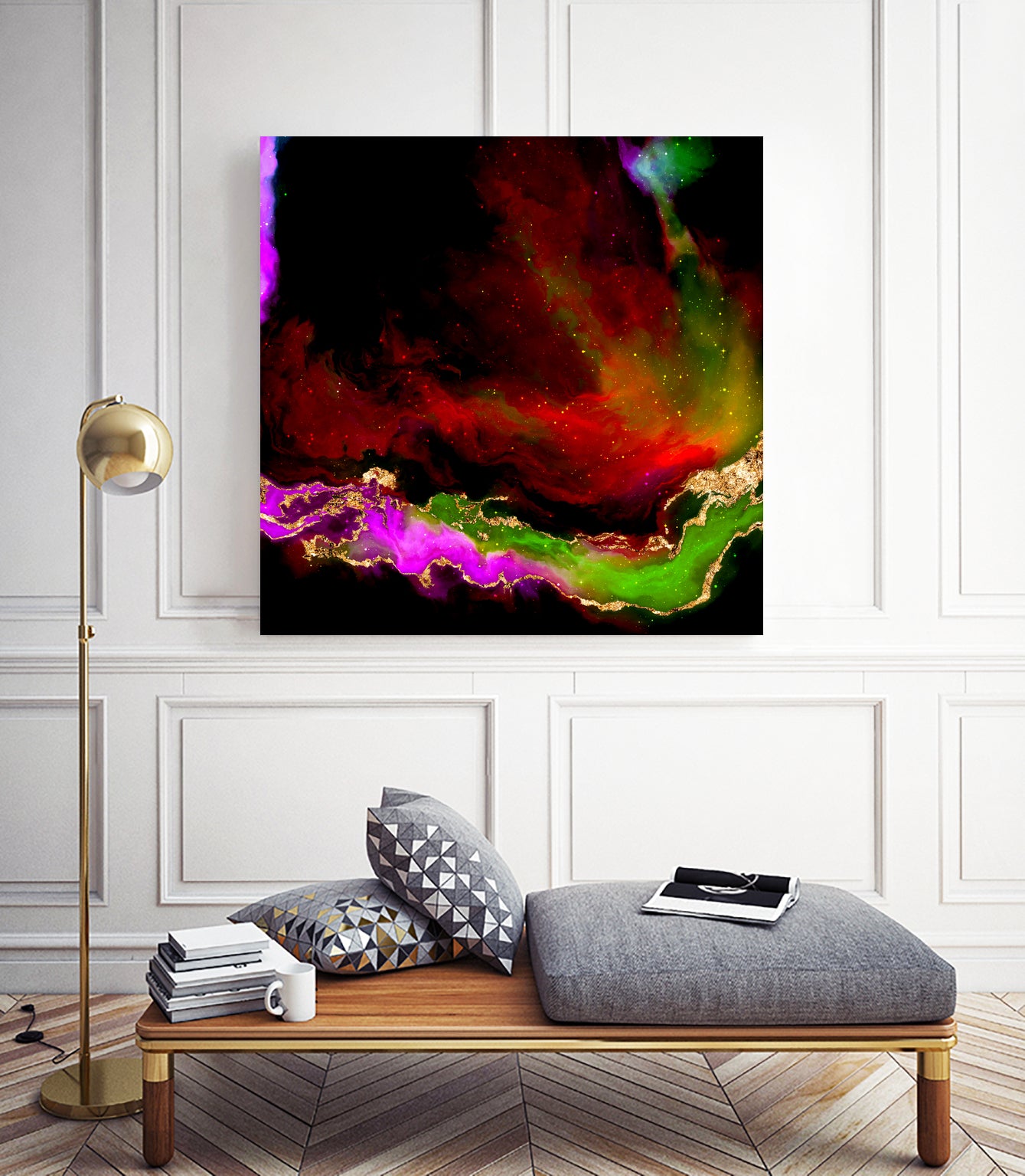 100 Nebulas in Space 120 by Raul Andre Petrasanta on GIANT ART - red digital painting