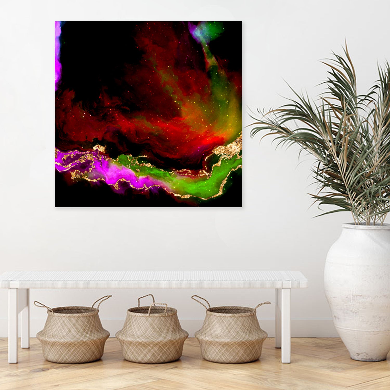 100 Nebulas in Space 120 by Raul Andre Petrasanta on GIANT ART - red digital painting