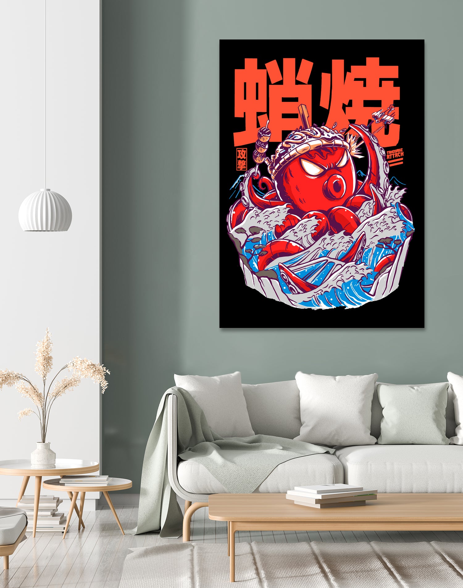 TAKOYAKI ATTACK by Sean R Porter on GIANT ART - black vector illustration