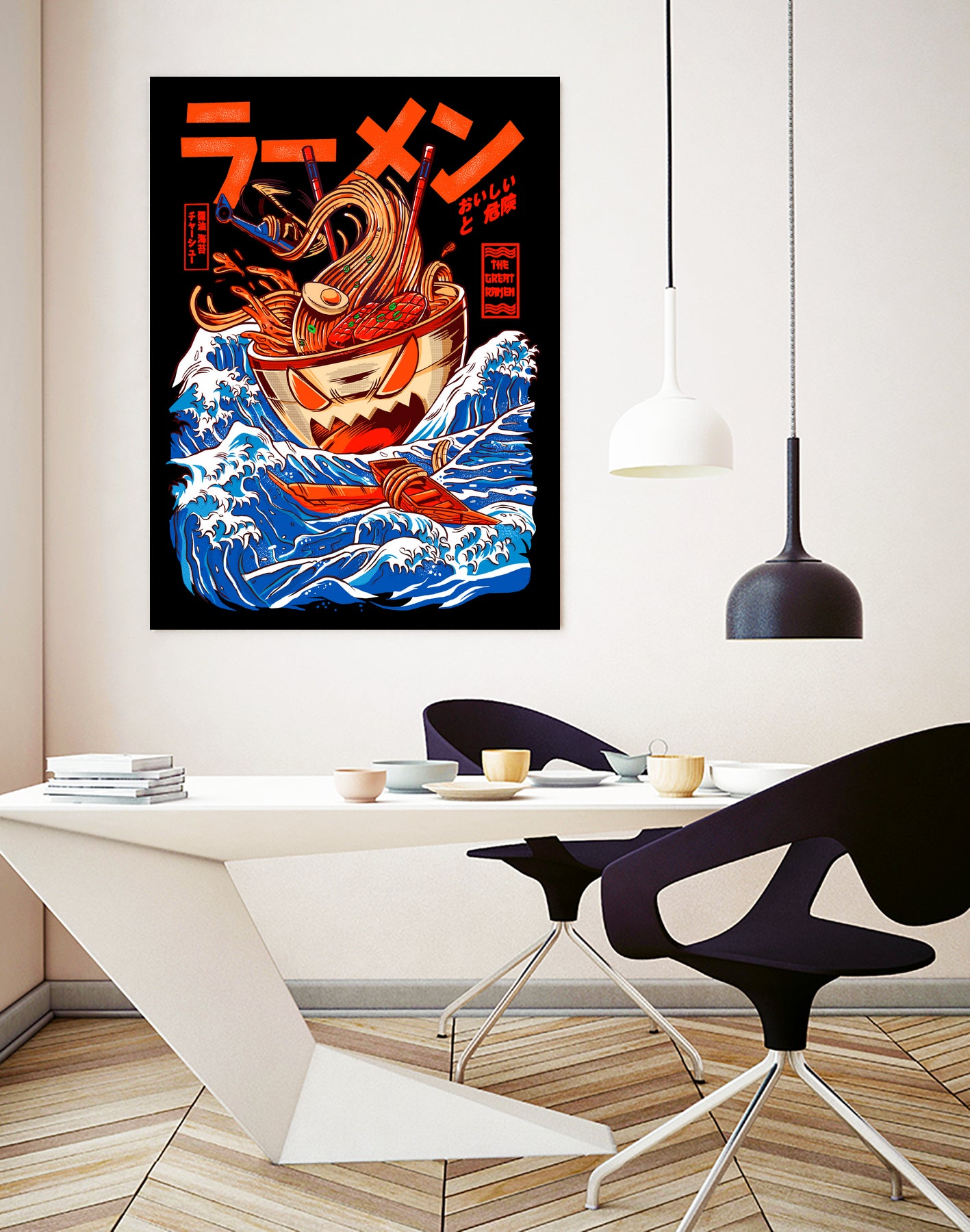 THE GREAT RAMEN OFF KANAGA by Sean R Porter on GIANT ART - white digital drawing